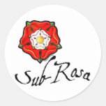 Sous Rosa Autocollants Ronds