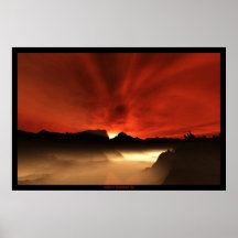 sous un ciel rouge sang poster