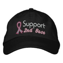Soutenez la 2ème base - cancer du sein chapeaux brodés