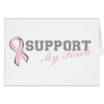Soutenez ma carte de ruban de rose de support cartes