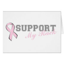 Soutenez ma carte de ruban de rose de support