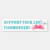 Soutenez votre poissonnier local ! adhésifs pour voiture