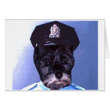 Soutenez votre police locale ! Cairn Terrier (de c Carte De Vœux