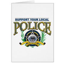 Soutenez votre police locale carte de vœux
