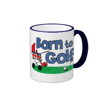 Soutenu pour jouer au golf tasses