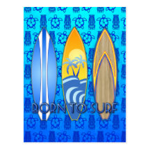 Soutenu pour surfer carte postale