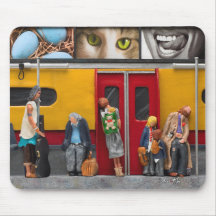 Souterrain - voyageurs seuls tapis de souris