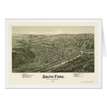 South Fork, carte panoramique de PA - 1900