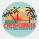 Souvenir de la Californie Autocollant Rond