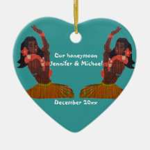 Souvenir de lune de miel de danseur de danse polyn décorations de noël