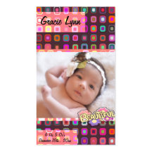 Souvenir de photo de bébé modèles de cartes de visite