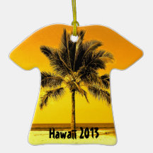 Souvenir de plage d'Oahu Hawaï Ornements De Noël