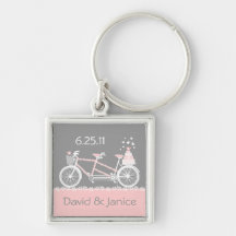 Souvenir tandem Keychain de mariage de bicyclette Porte-clef