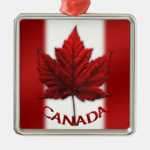 Souvenirs d'ornement de drapeau du Canada et cadea