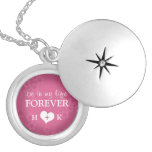 Soyez dans mon pendentif argenté fuchsia de la vie