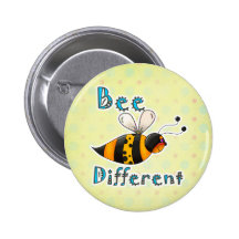 Soyez différent repéré gaffent l'abeille badge