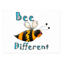 Soyez différent repéré gaffent l'abeille carte postale