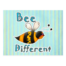Soyez différent repéré gaffent l'abeille carte postale