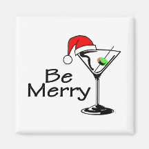 Soyez Joyeux Noël Martini Magnets Pour Réfrigérateur
