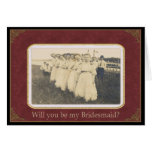 Soyez ma demoiselle d'honneur ? - Cru nostalgique Carte