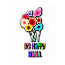 soyez maman heureuse carte postale