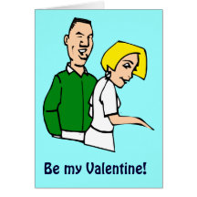 Soyez mon Valentine 2 Cartes De Vœux