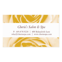 Spa - carte de visite de rose jaune de salon
