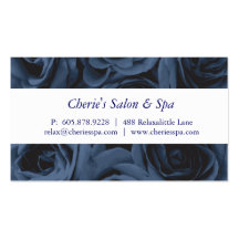Spa - carte de visite de roses de bleu marine de s