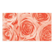 Spa - carte de visite de roses de pêche de salon