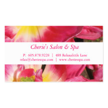 Spa - carte de visite rose de fleur de salon