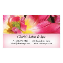 Spa - carte de visite rose de la fleur 1 de salon