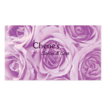 Spa - carte de visite rose de roses de salon