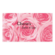 Spa - carte de visite rose de rougissement de rose