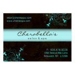 Spa - chèque-cadeau élégant de turquoise de fleur  carte de visite