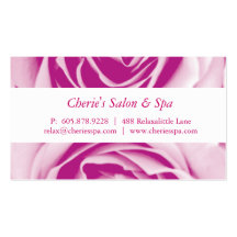 Spa - de salon carte de visite de rose de rose dou