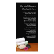 Spa/noir/couleur de scène salon de massage/pédicur modèle de carte double