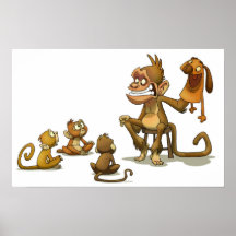 Spectacle de marionnettes de singe posters