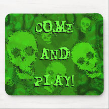 Spectres de crâne "venus et jeu !" mousepad tapis de souris
