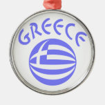 Sphère grecque de drapeau décorations de noël