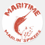 Spikers maritimes de Marlin Adhésifs Ronds