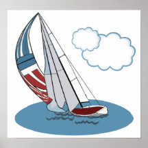 Spinnaker dans le vent posters
