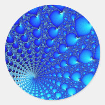 Spirale bleue d'huître autocollants