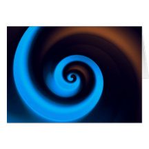 Spirale de Brown bleu Carte De Vœux