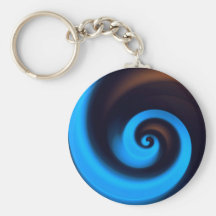 Spirale de Brown bleu Porte-clefs