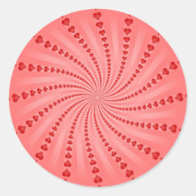 Spirale de coeurs : Illustration de vecteur : Adhésifs Ronds