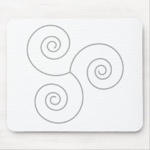 Spirale grise de la vie tapis de souris