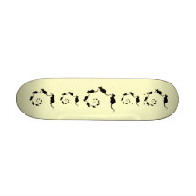 Spirale mignonne de souris. Souris noires sur la c Skateboards Cutomisables