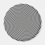 Spirale noire et blanche d'illusion optique aimant