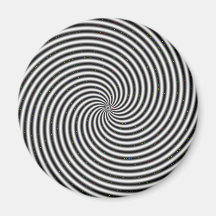 Spirale noire et blanche d'illusion optique aimant