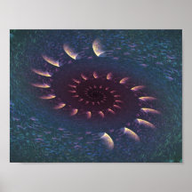 spirale récursive ambiante affiche
